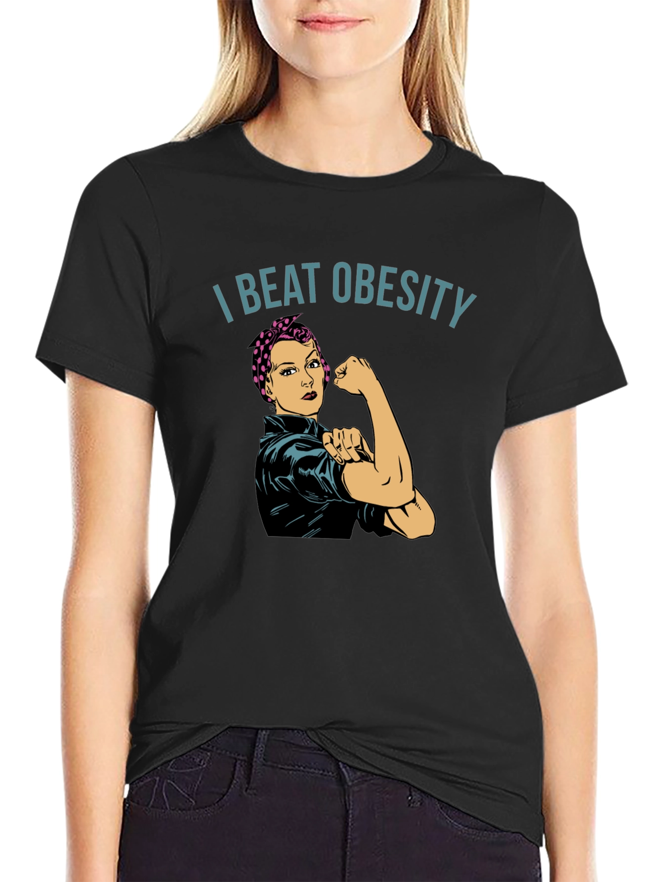 I Beat Obesity T-Shirt - Unisex Empowering Design