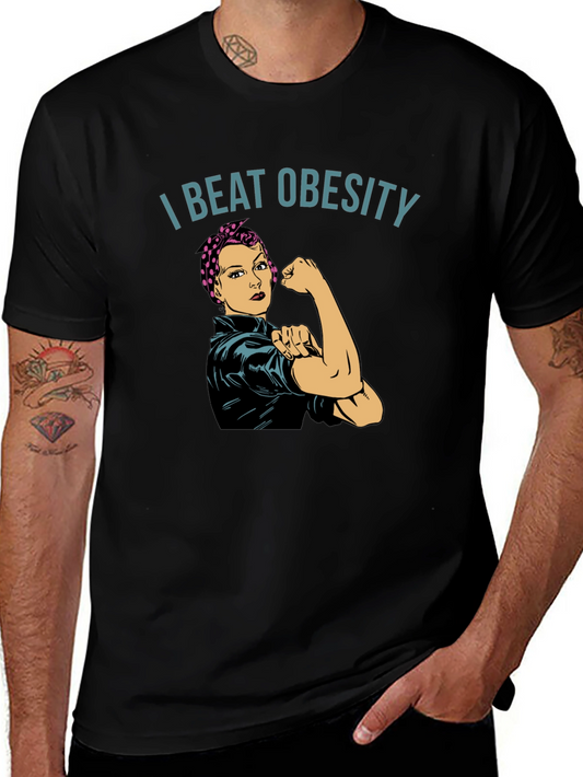 I Beat Obesity T-Shirt - Unisex Empowering Design