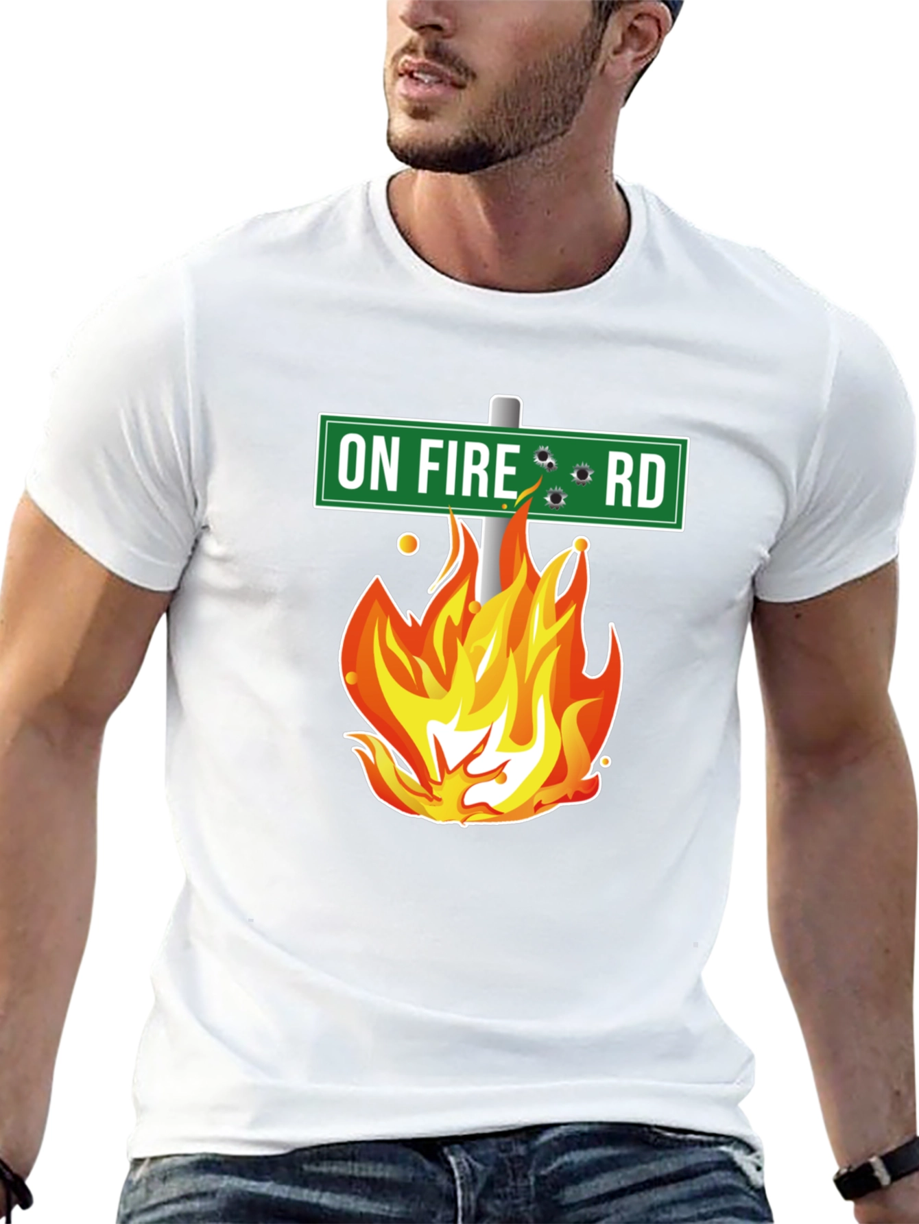 On Fire Road T-Shirt - Novelty Graphic Tee