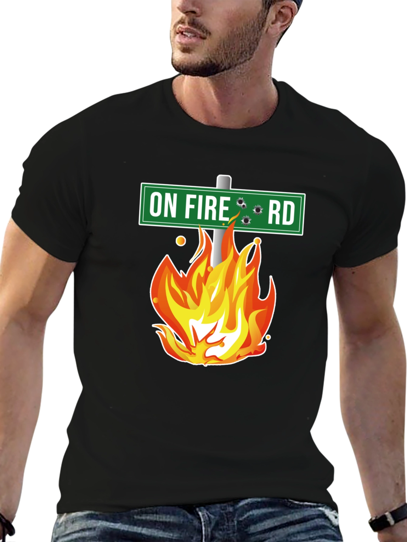 On Fire Road T-Shirt - Novelty Graphic Tee