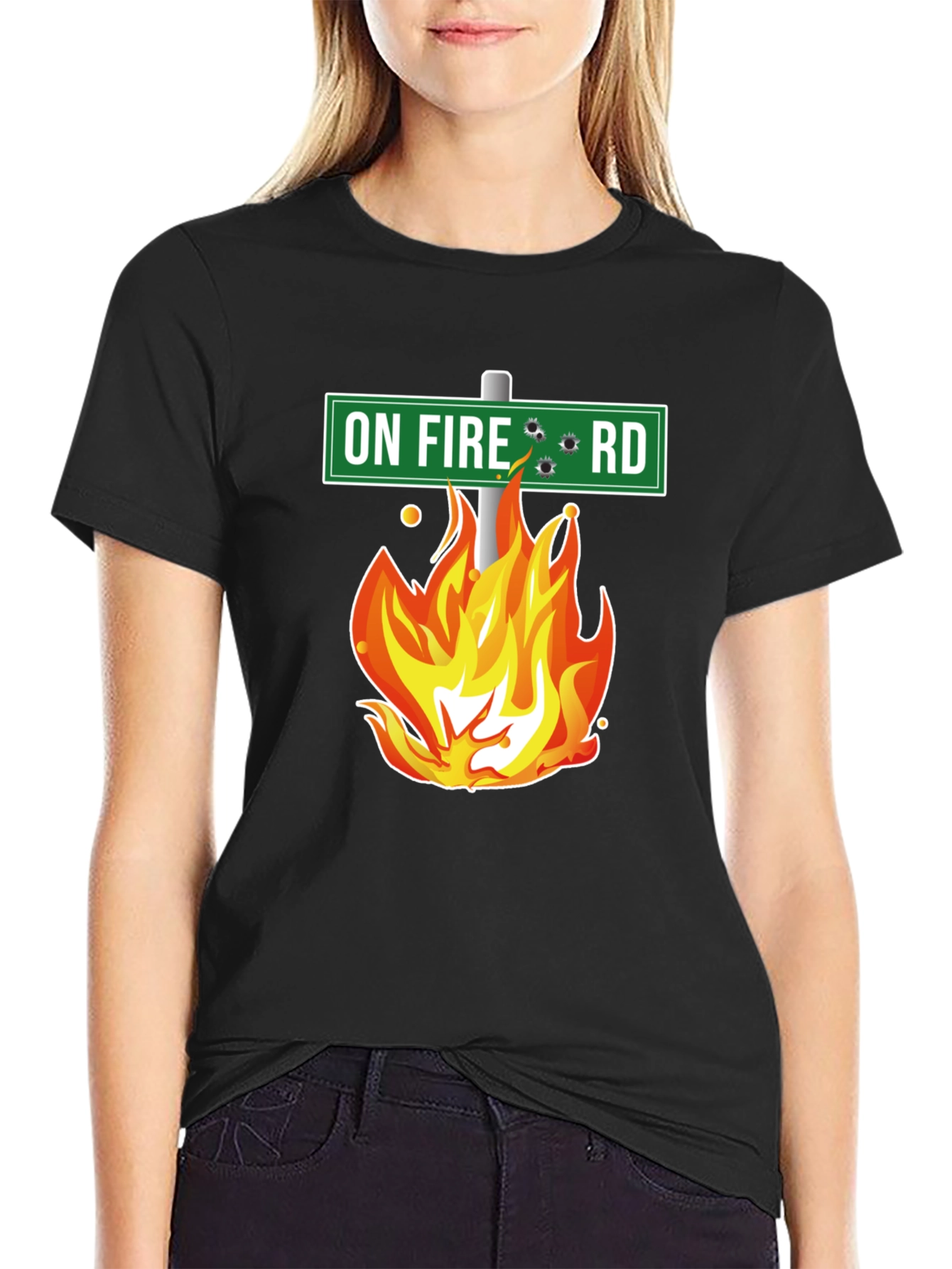 On Fire Road T-Shirt - Novelty Graphic Tee