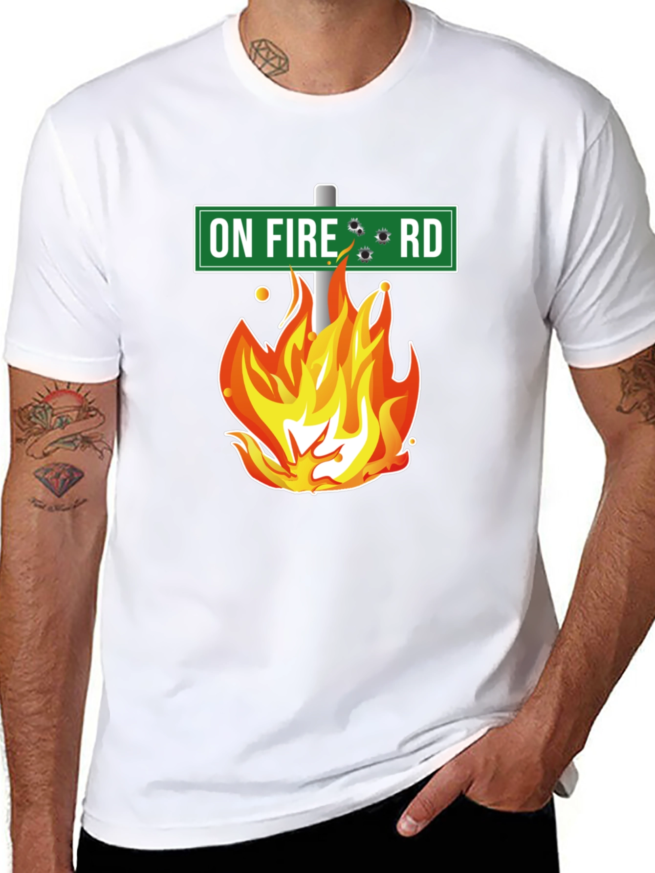 On Fire Road T-Shirt - Novelty Graphic Tee