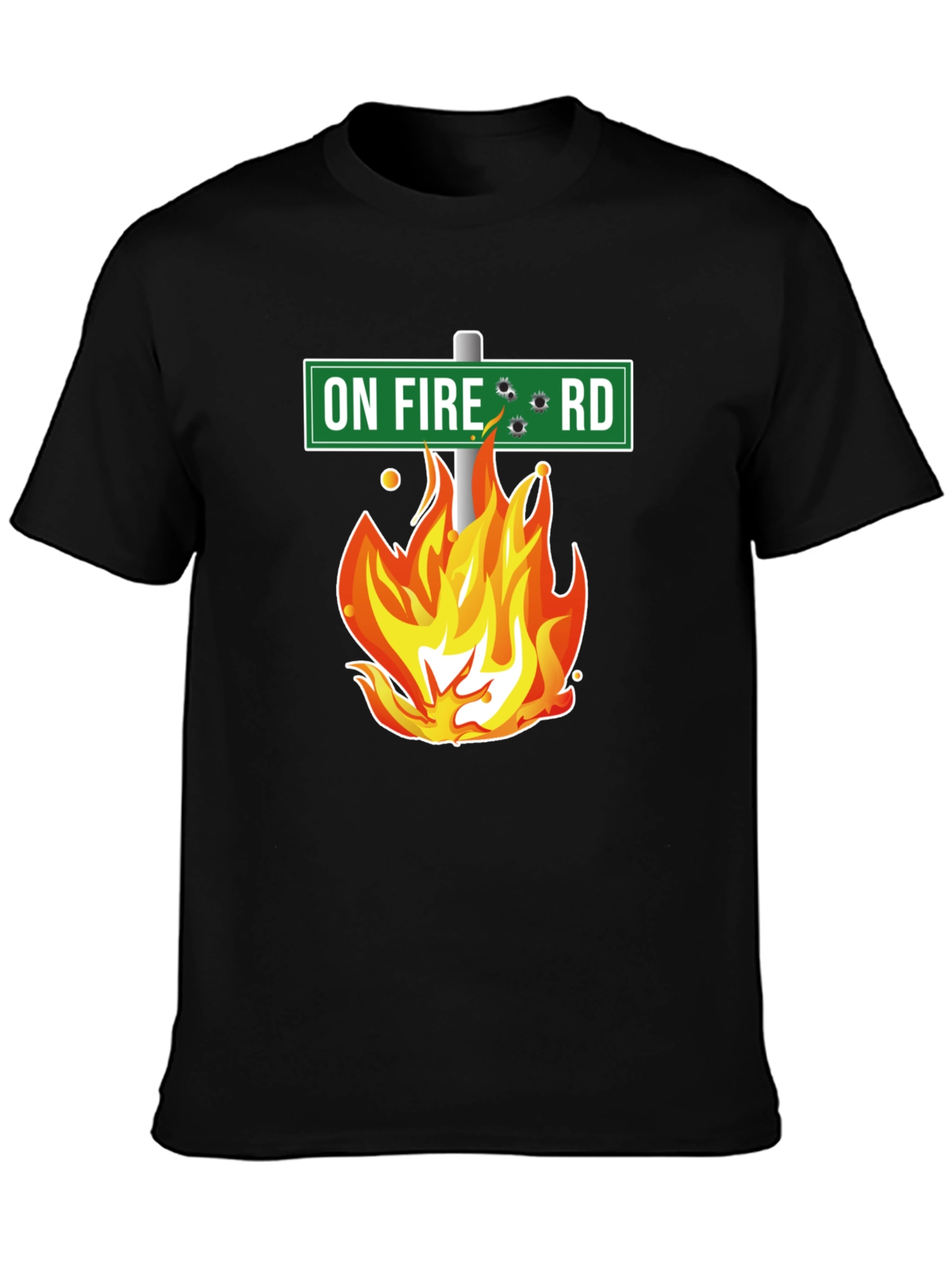 On Fire Road T-Shirt - Novelty Graphic Tee