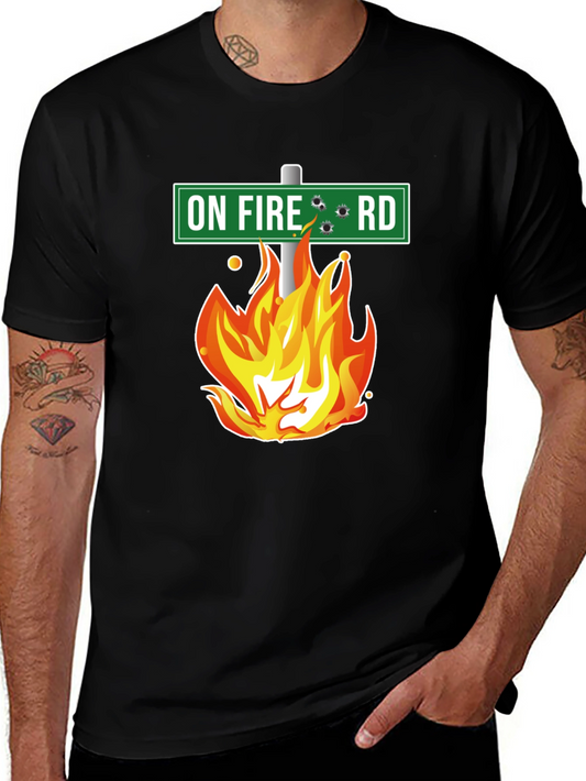 On Fire Road T-Shirt - Novelty Graphic Tee