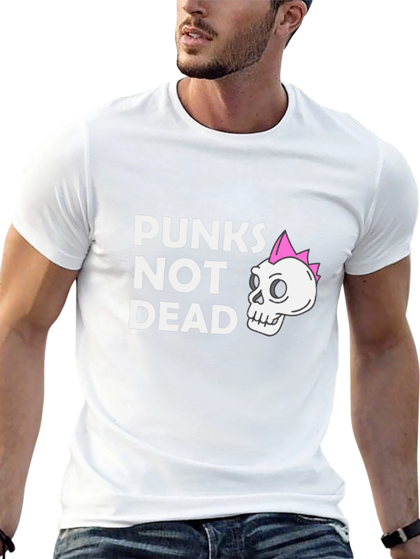 Punx Not Dead Black T-Shirt - Skull Graphic Tee