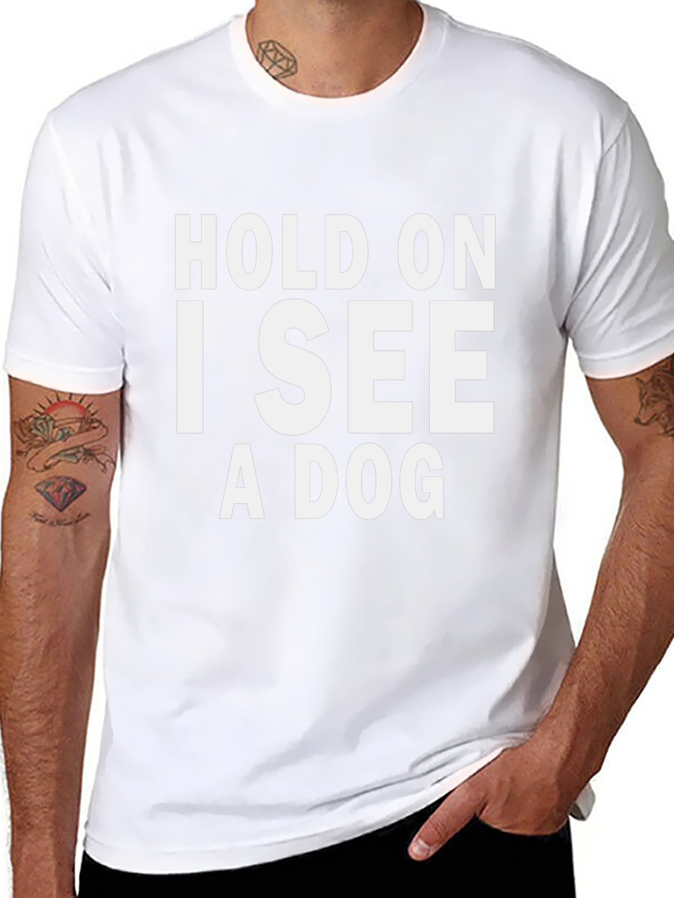 Hold On I See A Dog Graphic Tee