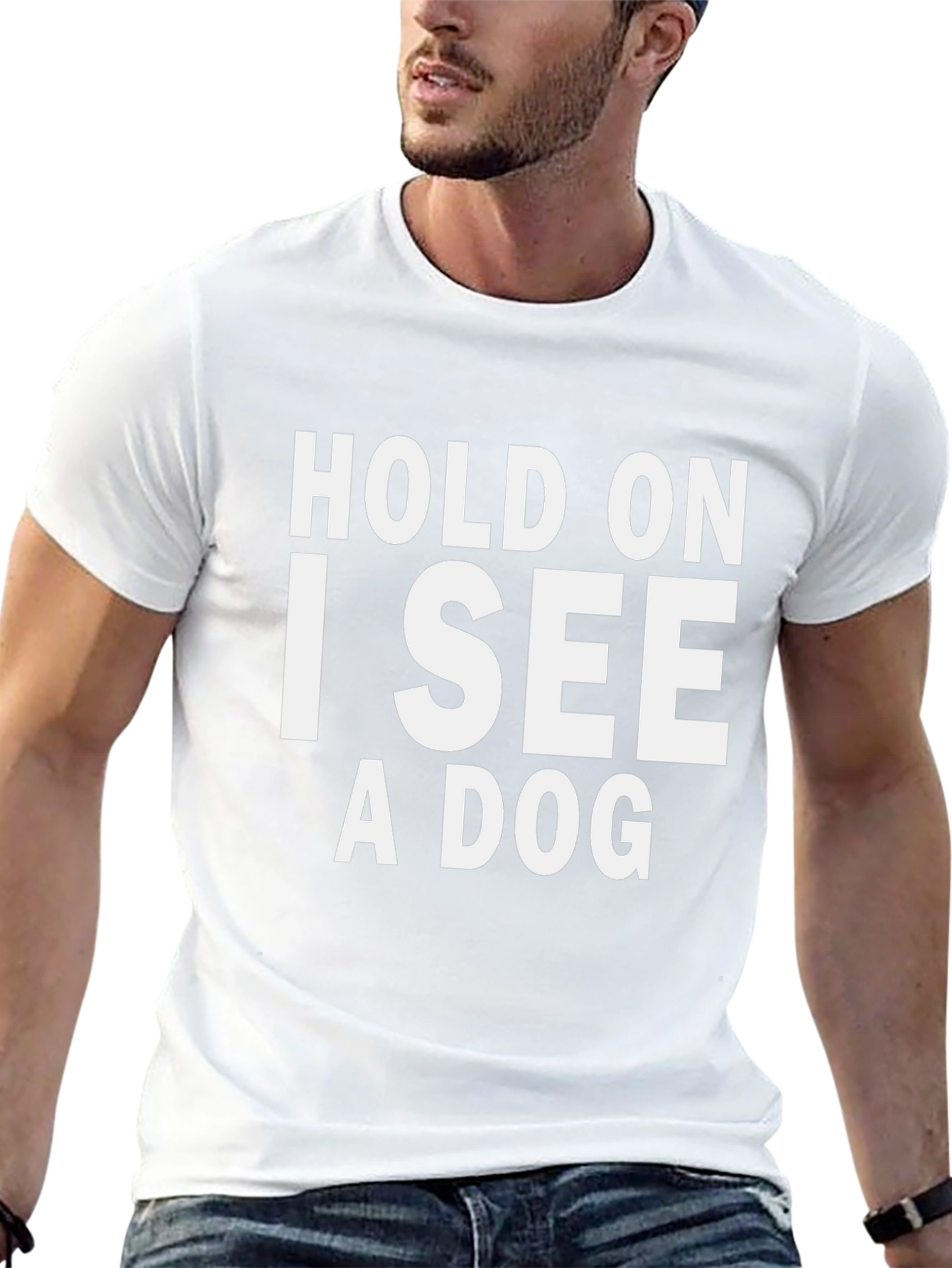 Hold On I See A Dog Graphic Tee