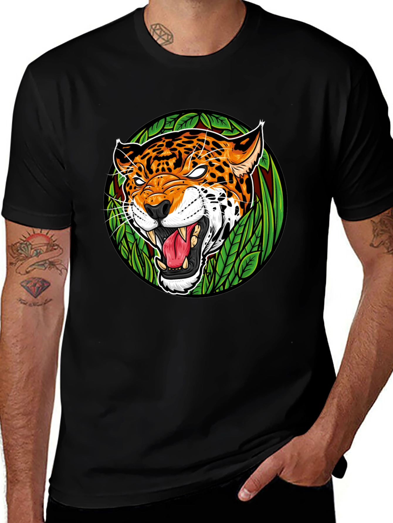 Jaguar Graphic Tee - Mens Black T-Shirt