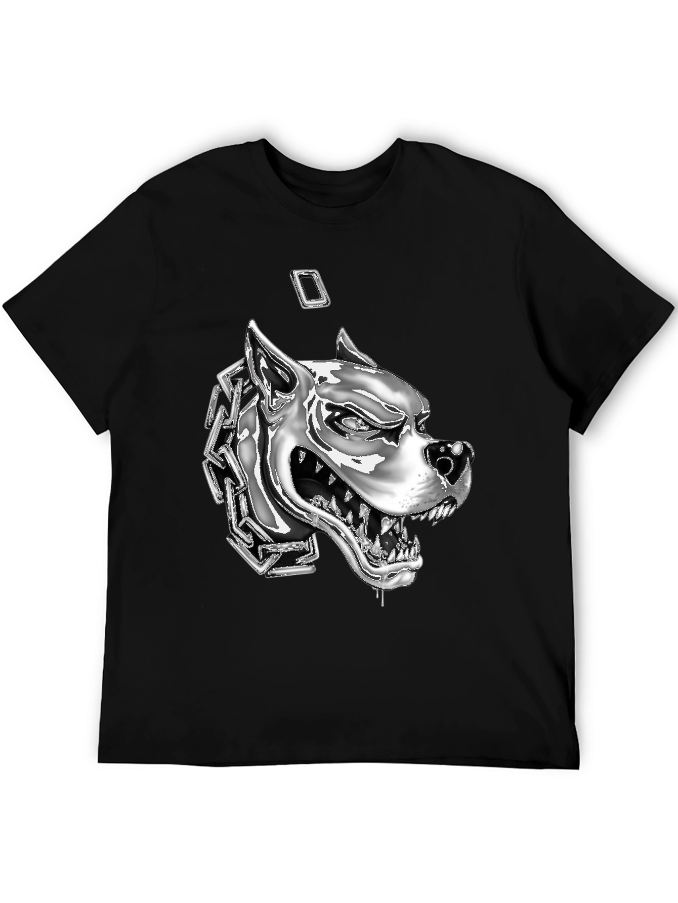 Dog Head Chain T-Shirt - Graphic Tee