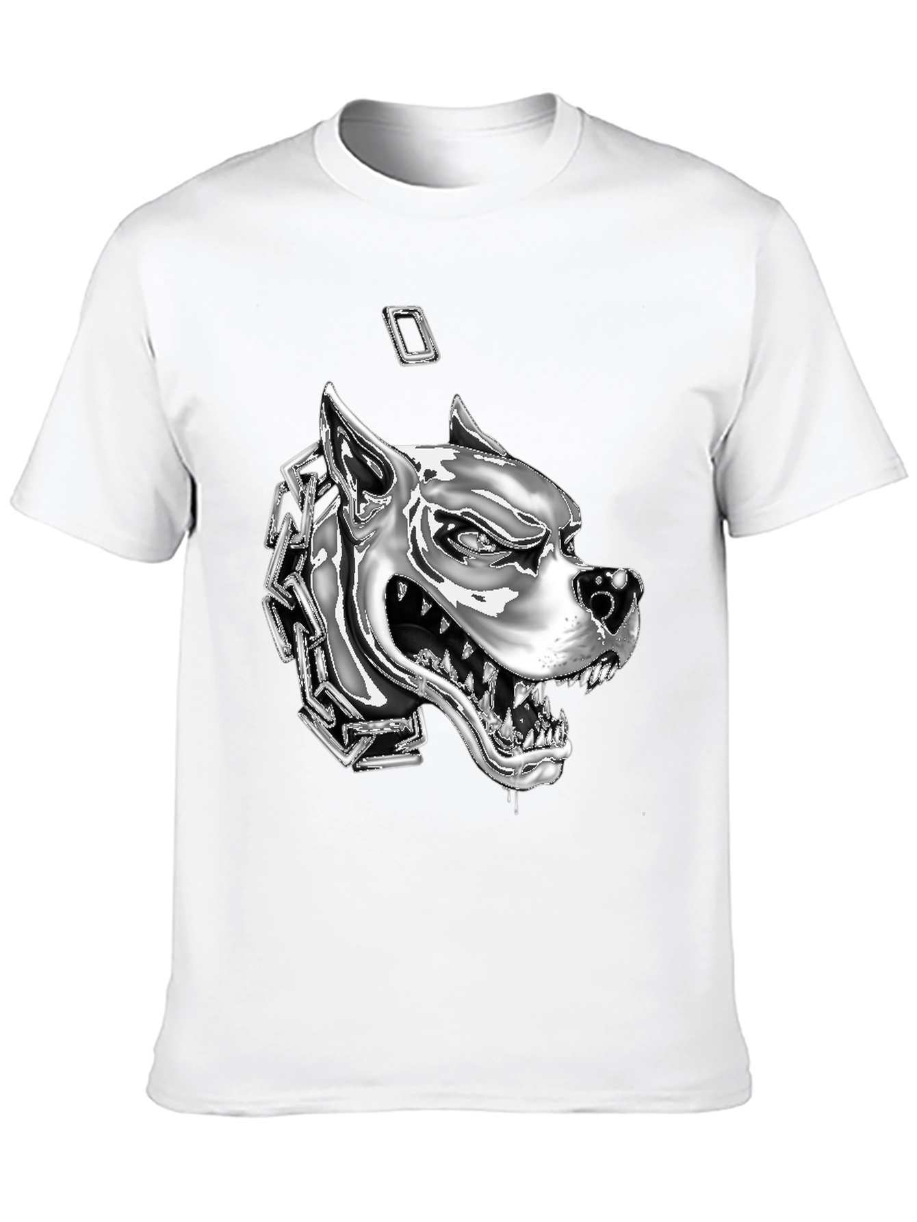 Dog Head Chain T-Shirt - Graphic Tee