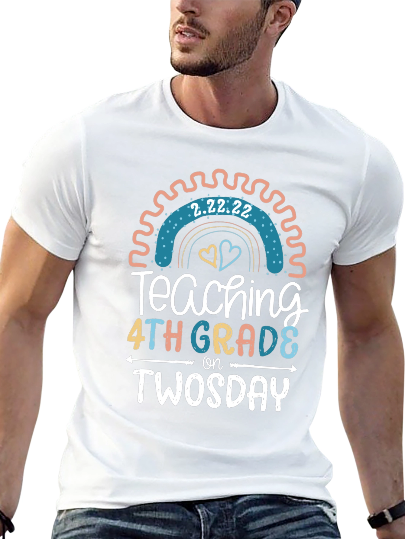 Twosday Teacher 4th Grade T-Shirt