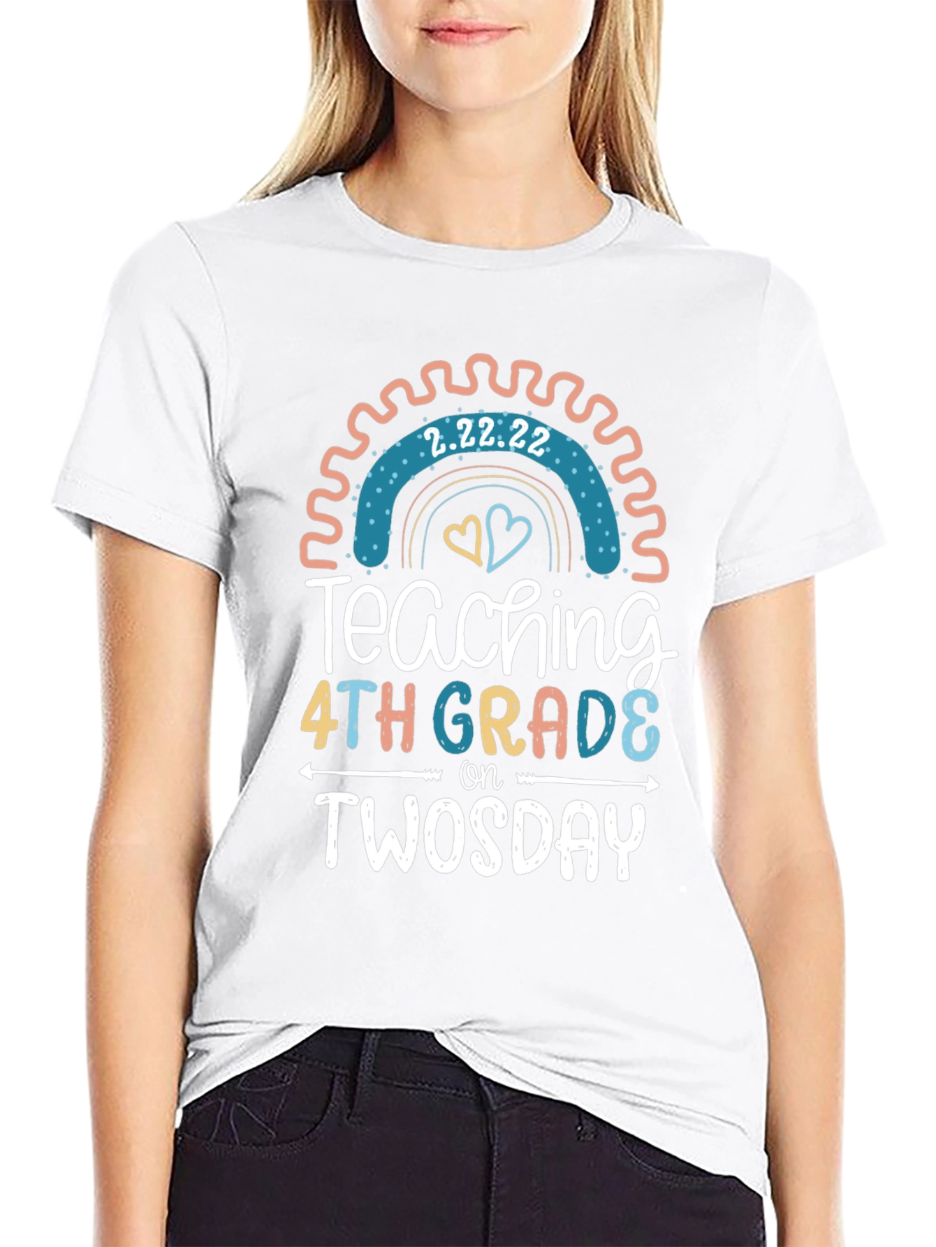 Twosday Teacher 4th Grade T-Shirt