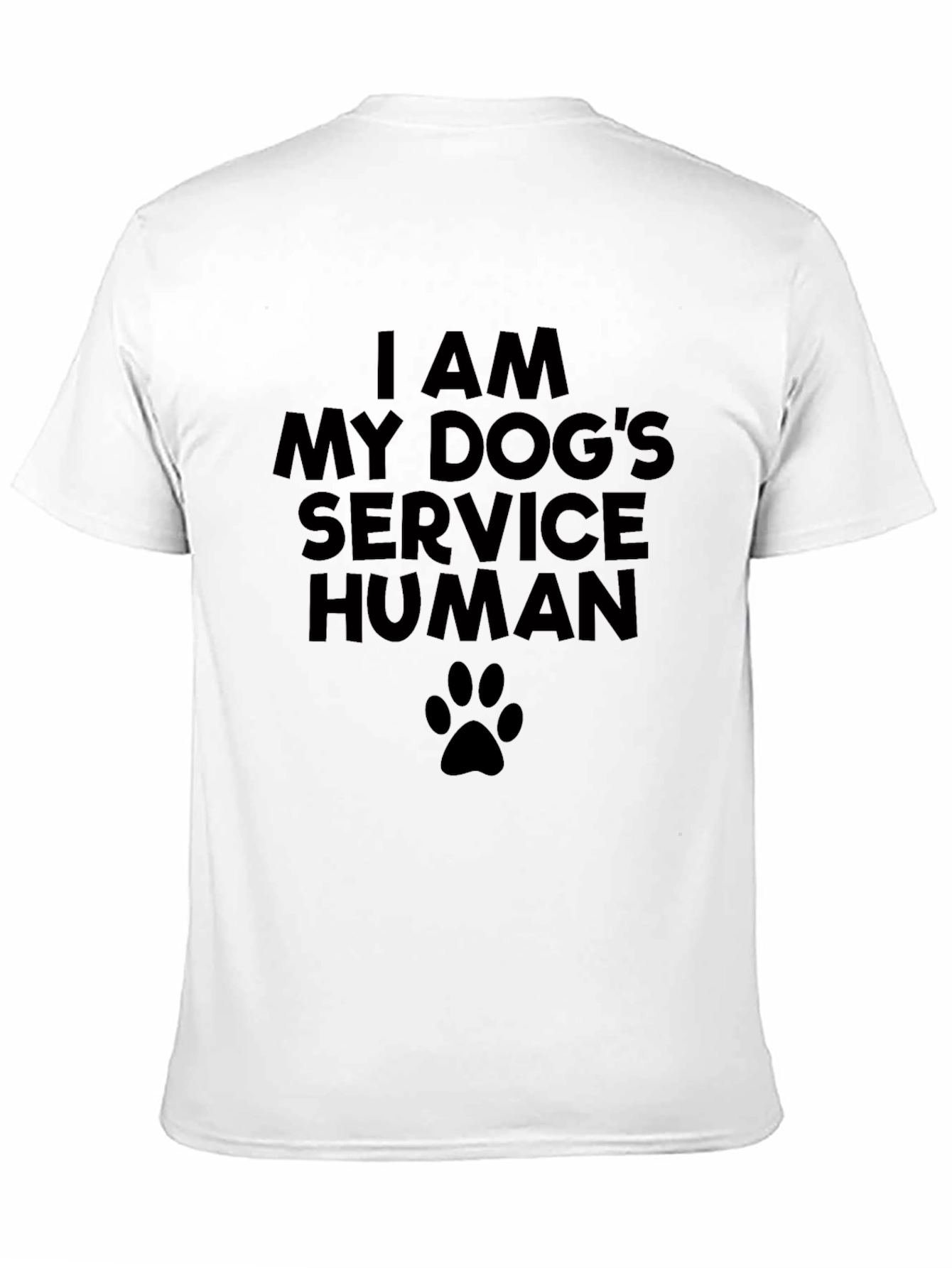 I Am My Dogs Service Human Black T-Shirt