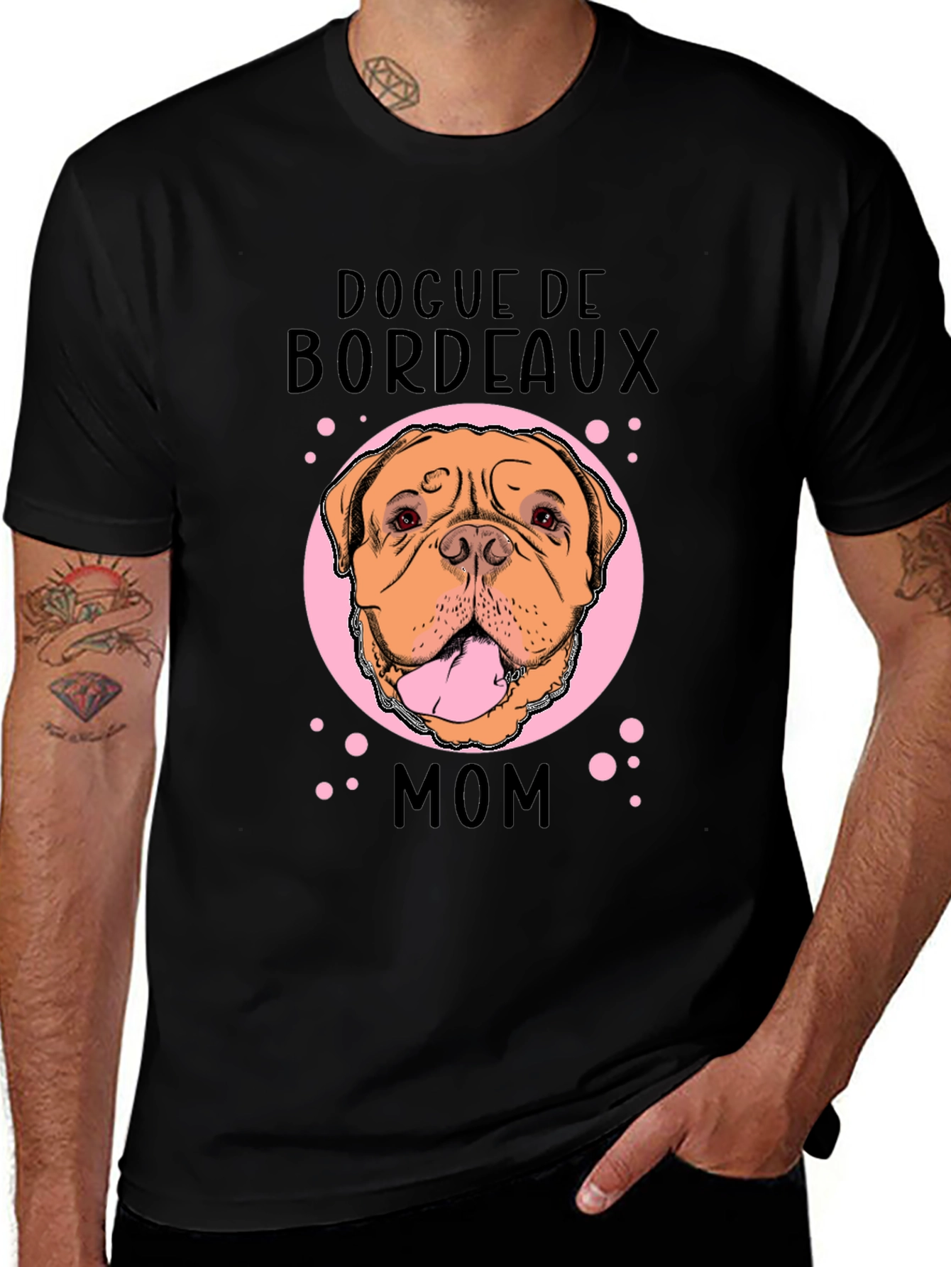 Dogue de Bordeaux Mom Black T-Shirt