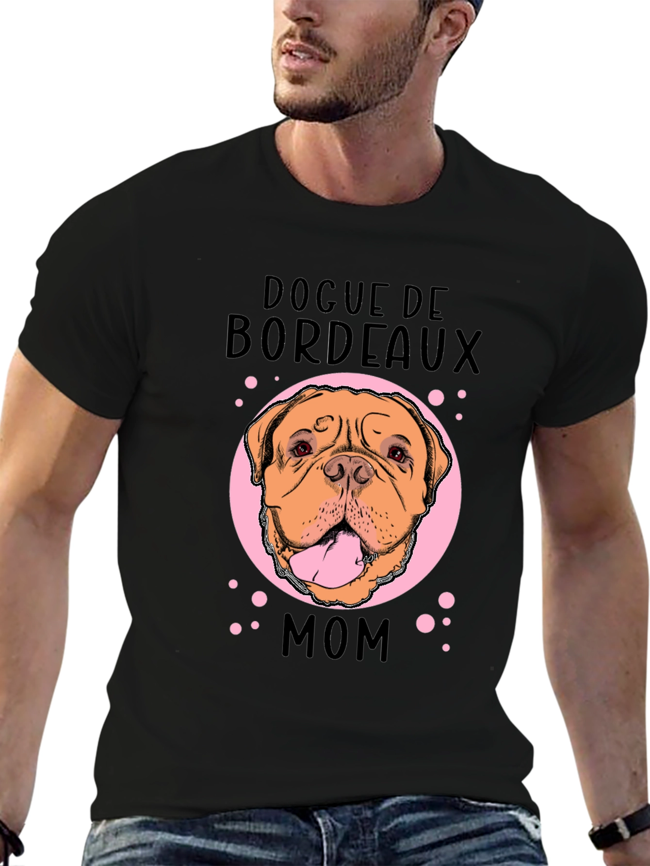 Dogue de Bordeaux Mom Black T-Shirt