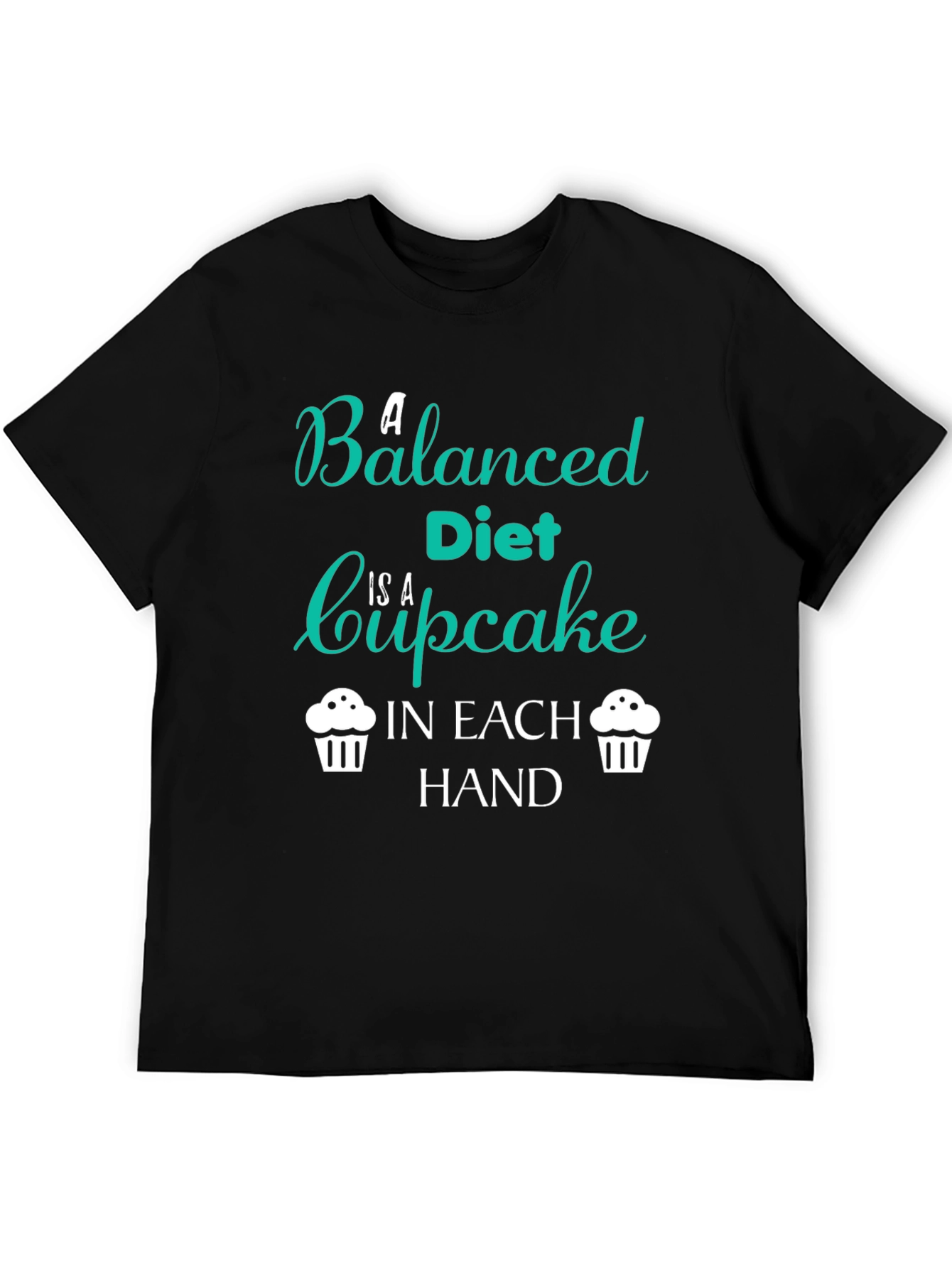Funny Balanced Diet Cupcake T-Shirt