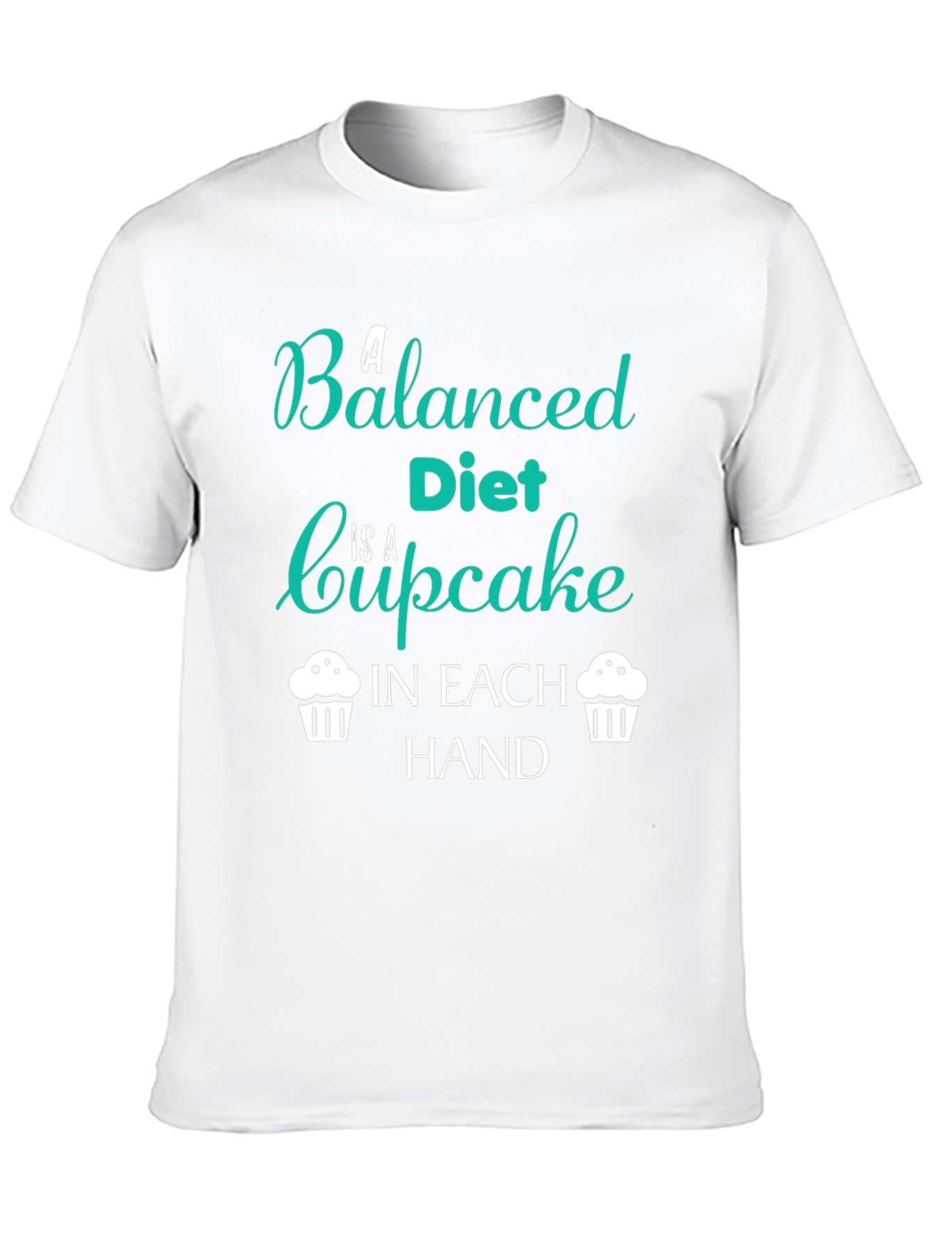 Funny Balanced Diet Cupcake T-Shirt