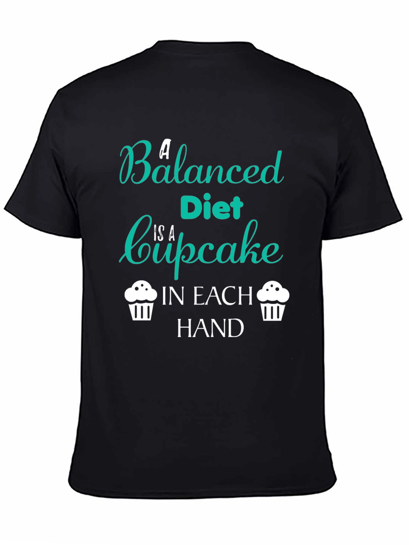Funny Balanced Diet Cupcake T-Shirt