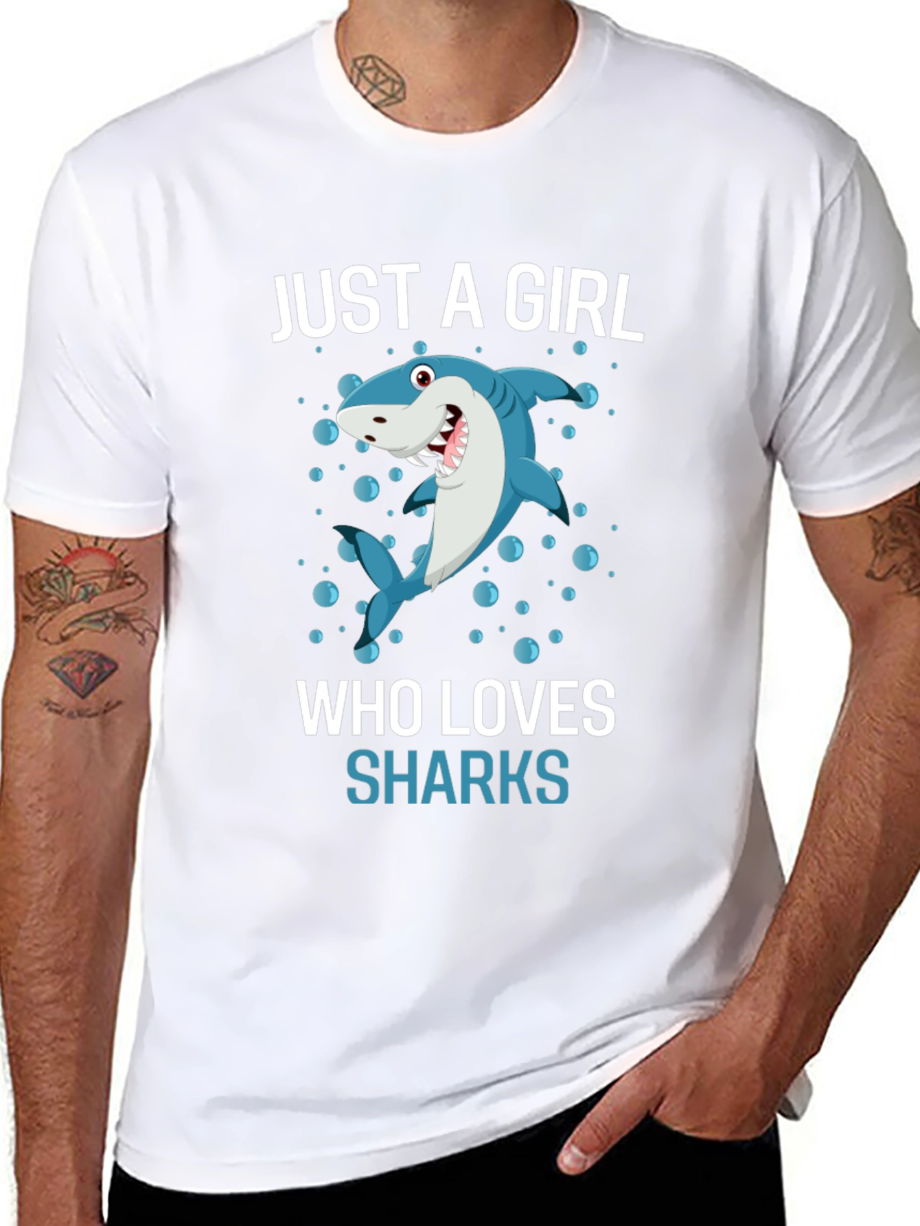 Just A Girl Who Loves Sharks T-Shirt