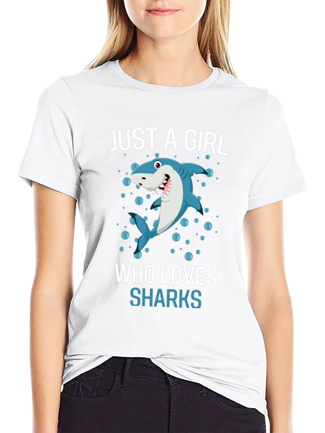 Just A Girl Who Loves Sharks T-Shirt