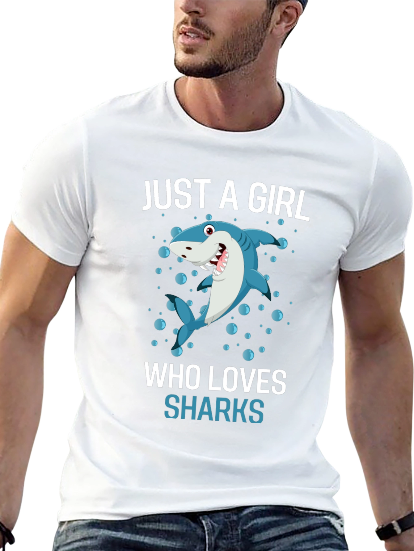 Just A Girl Who Loves Sharks T-Shirt