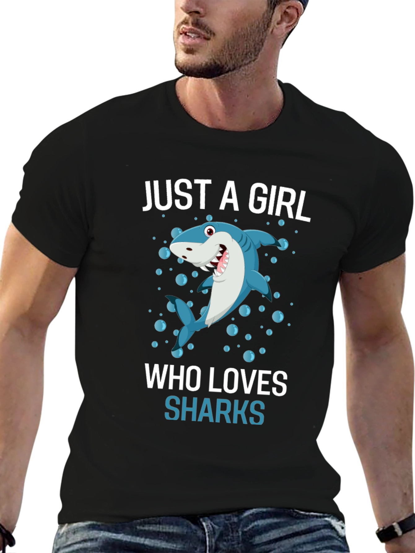 Just A Girl Who Loves Sharks T-Shirt