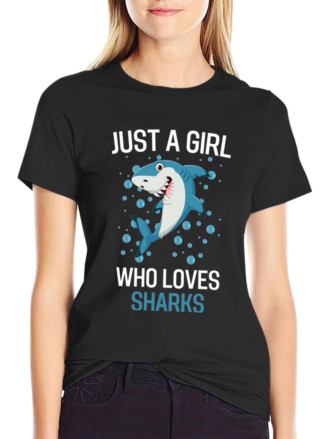 Just A Girl Who Loves Sharks T-Shirt