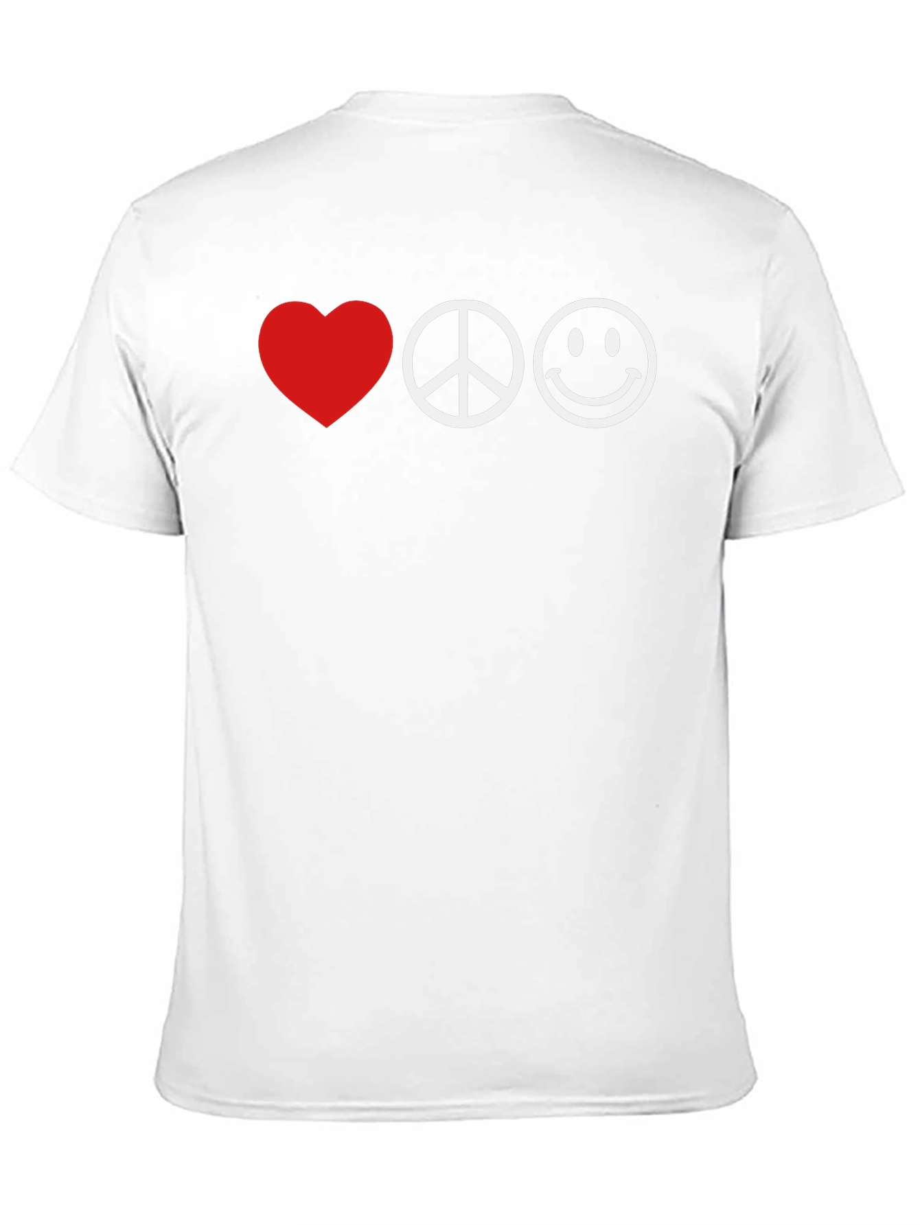 Love Peace Smiley T-Shirt - Black Graphic Tee