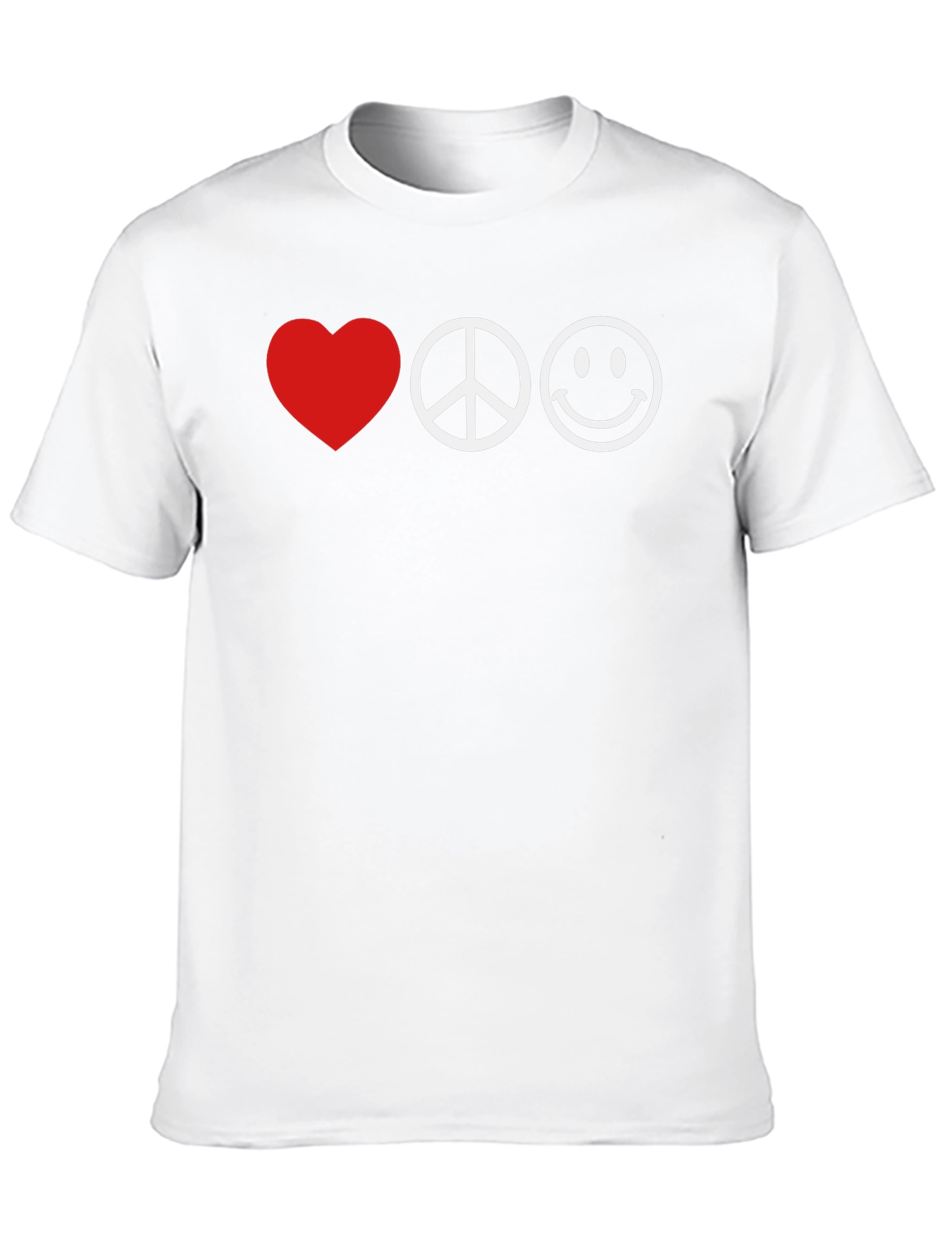 Love Peace Smiley T-Shirt - Black Graphic Tee