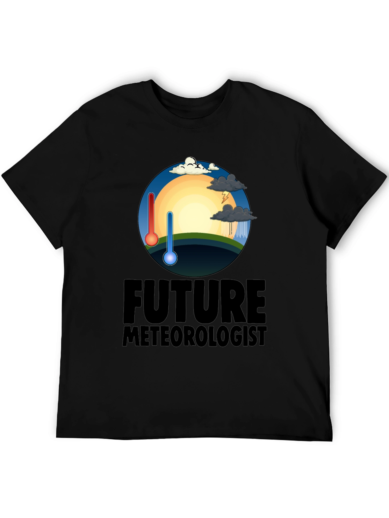 Future Meteorologist Black T-Shirt