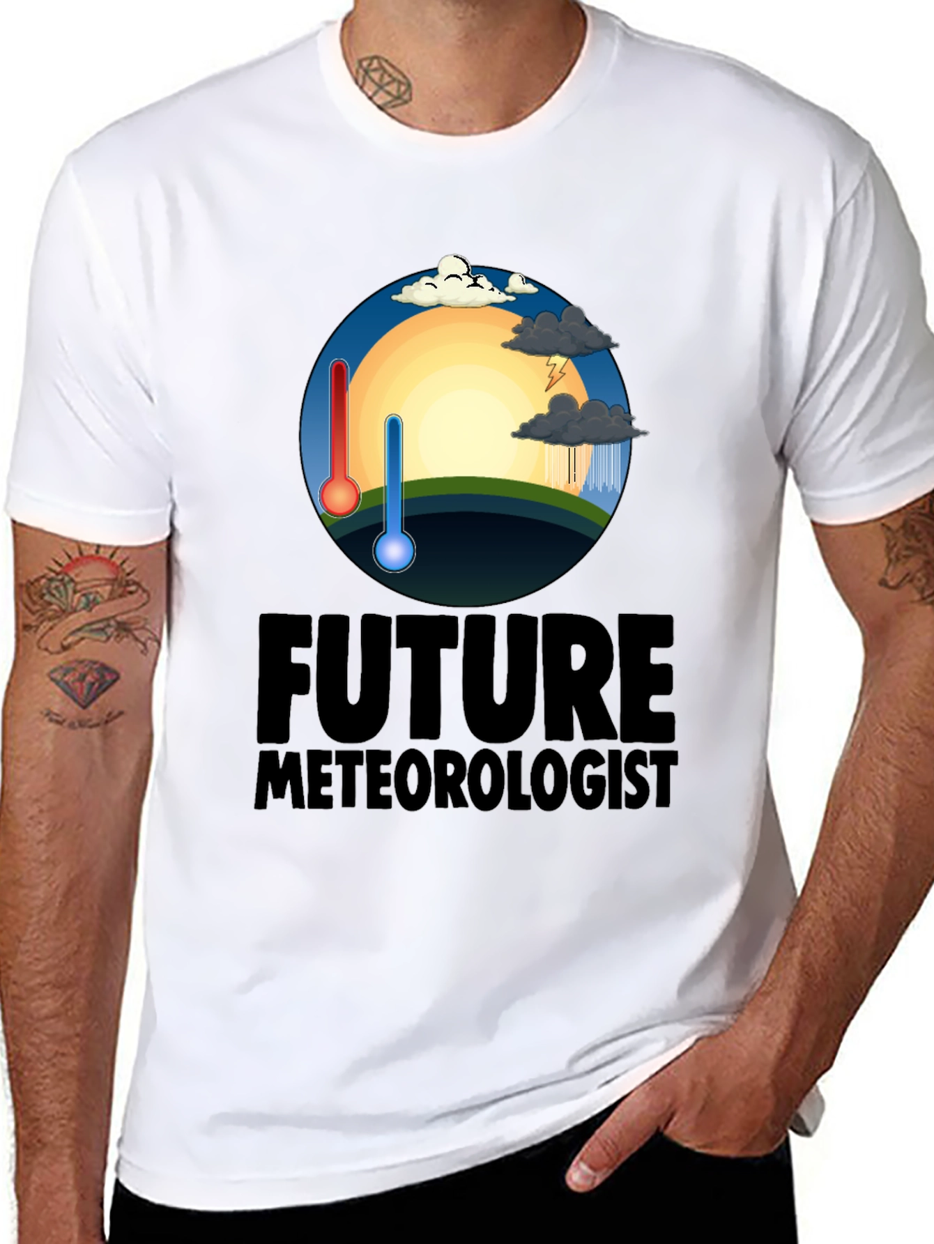 Future Meteorologist Black T-Shirt