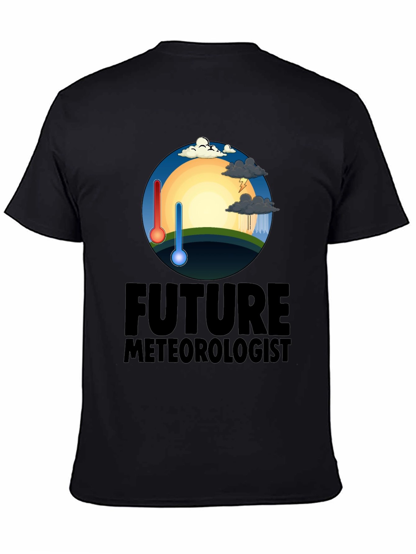 Future Meteorologist Black T-Shirt