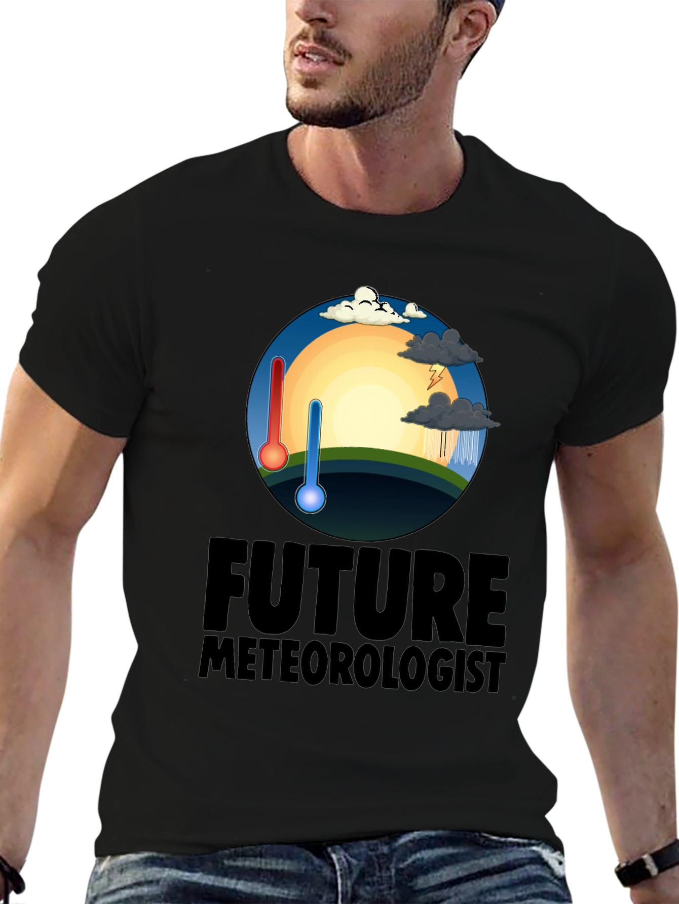 Future Meteorologist Black T-Shirt
