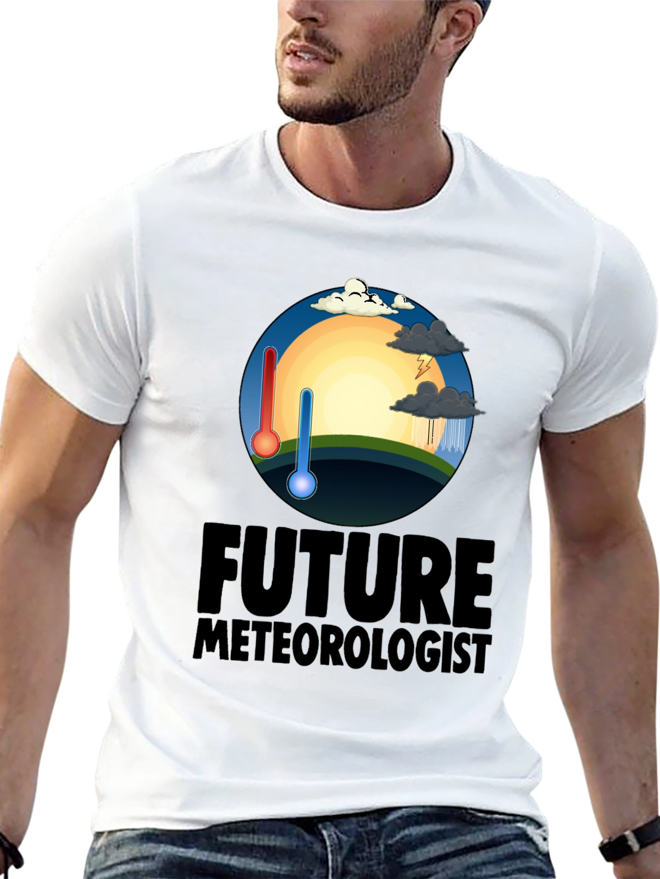 Future Meteorologist Black T-Shirt