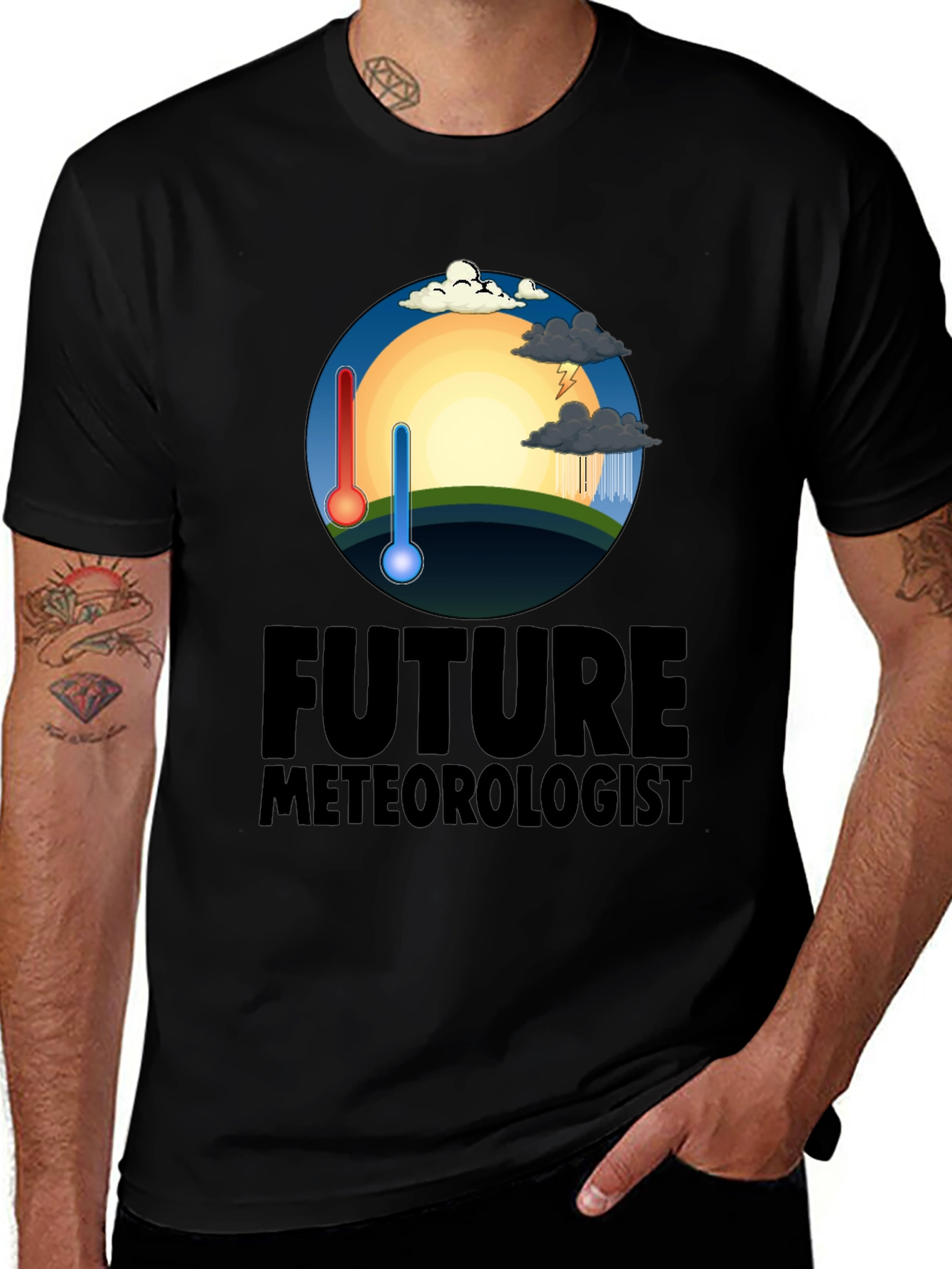 Future Meteorologist Black T-Shirt