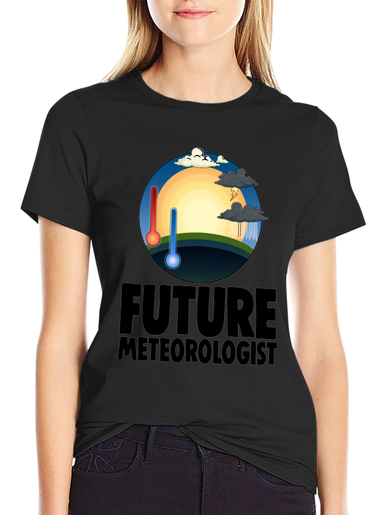 Future Meteorologist Black T-Shirt