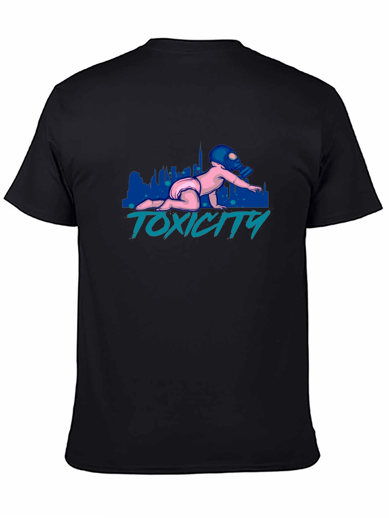 Toxicity Baby T-Shirt - Gas Mask Graphic Tee