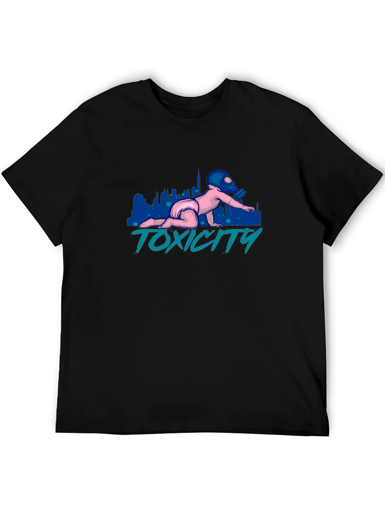 Toxicity Baby T-Shirt - Gas Mask Graphic Tee