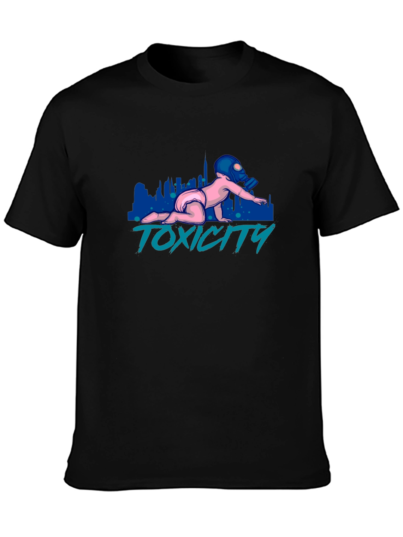 Toxicity Baby T-Shirt - Gas Mask Graphic Tee