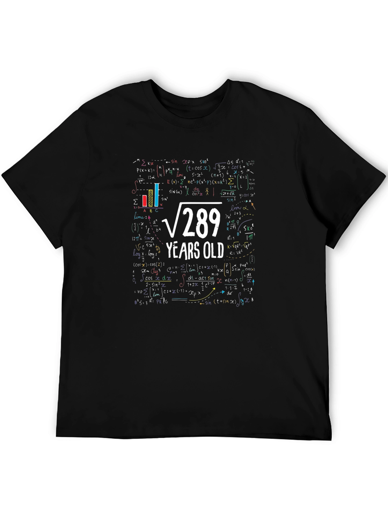 Funny Math 17th Birthday T-Shirt: Root 289 Years Old
