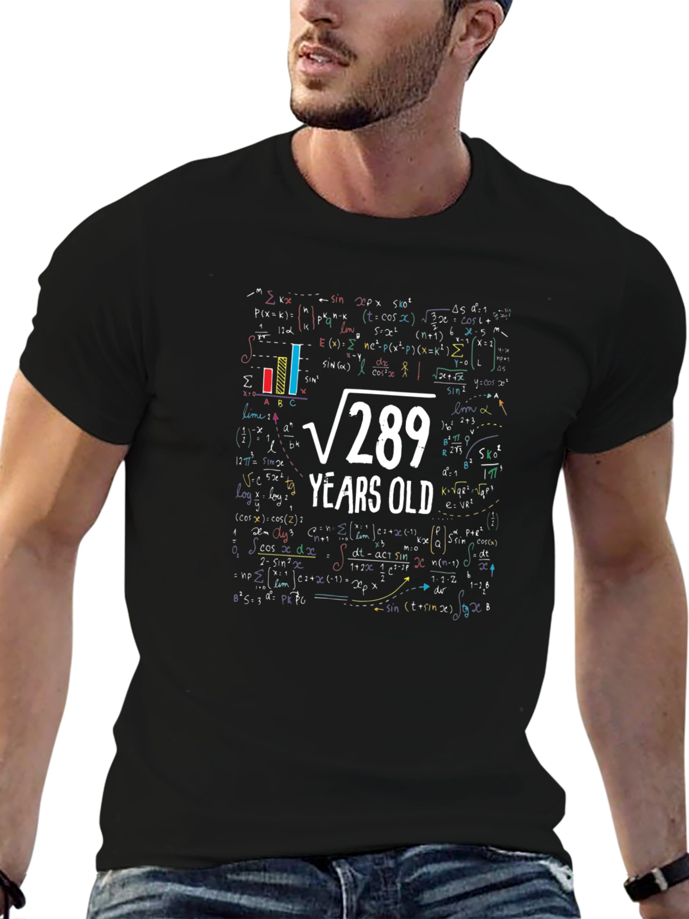 Funny Math 17th Birthday T-Shirt: Root 289 Years Old