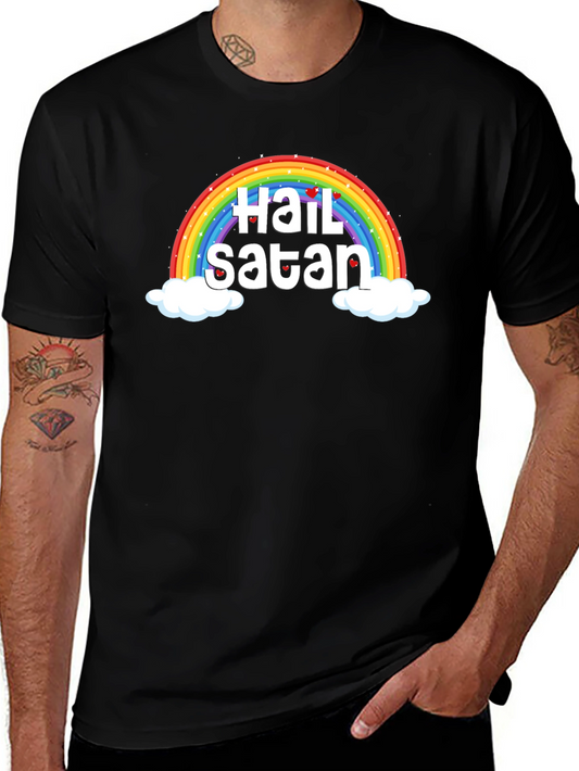 Rainbow Hail Satan Graphic Tee