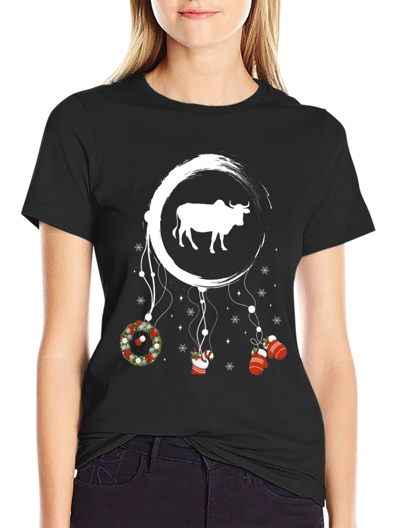 Festive Bull Graphic Tee