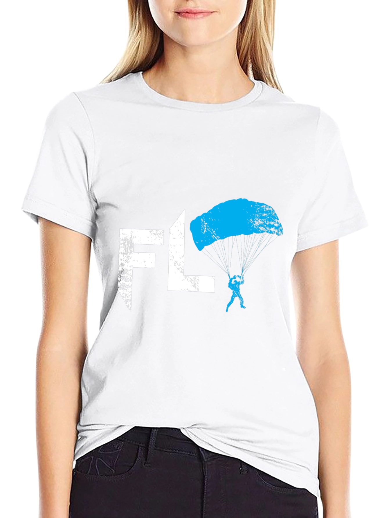 FL Skydiving Graphic T-Shirt - Black