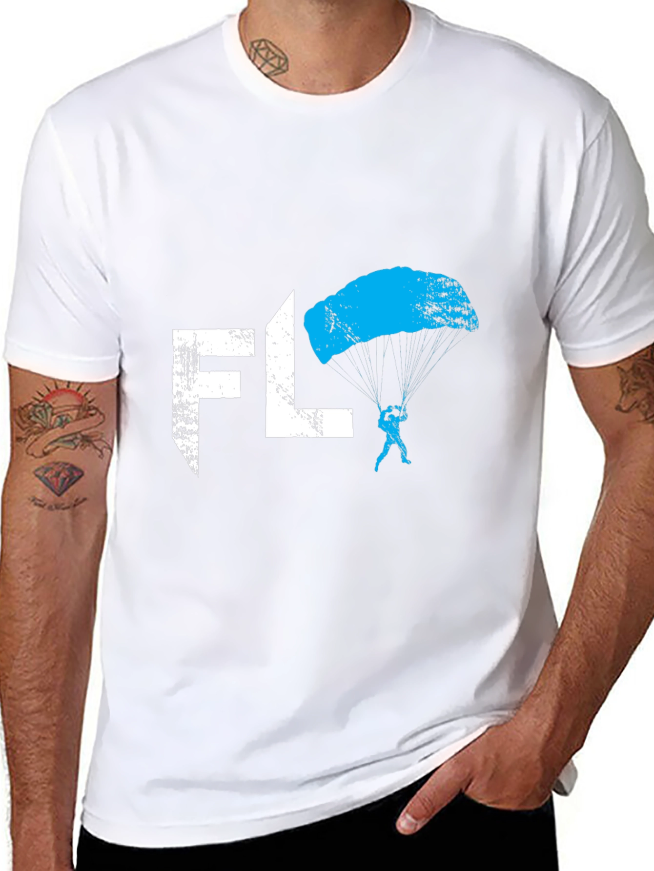 FL Skydiving Graphic T-Shirt - Black