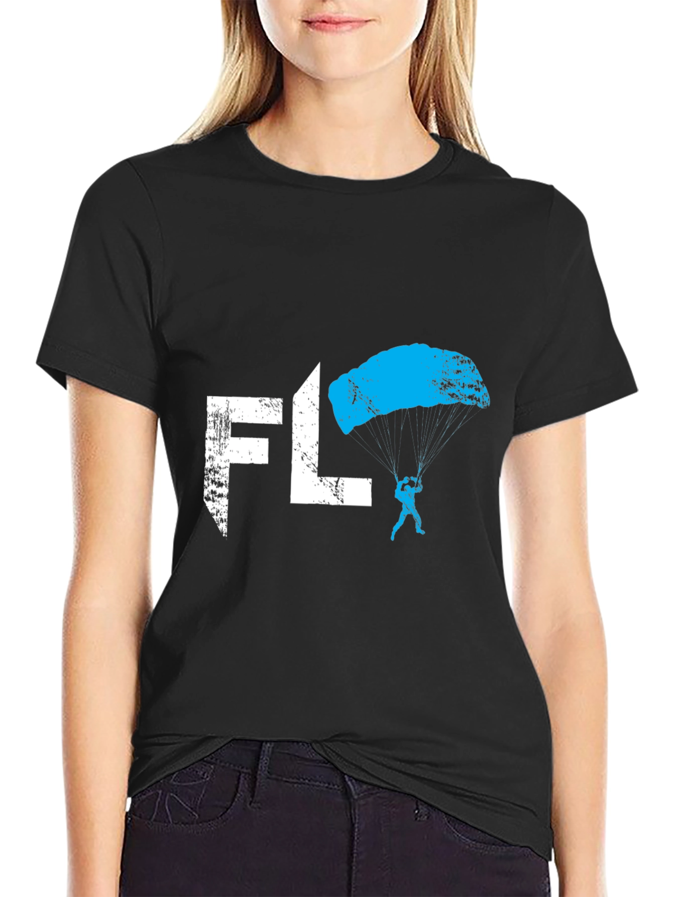 FL Skydiving Graphic T-Shirt - Black
