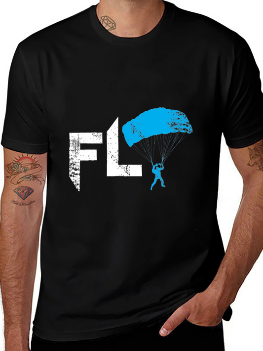 FL Skydiving Graphic T-Shirt - Black