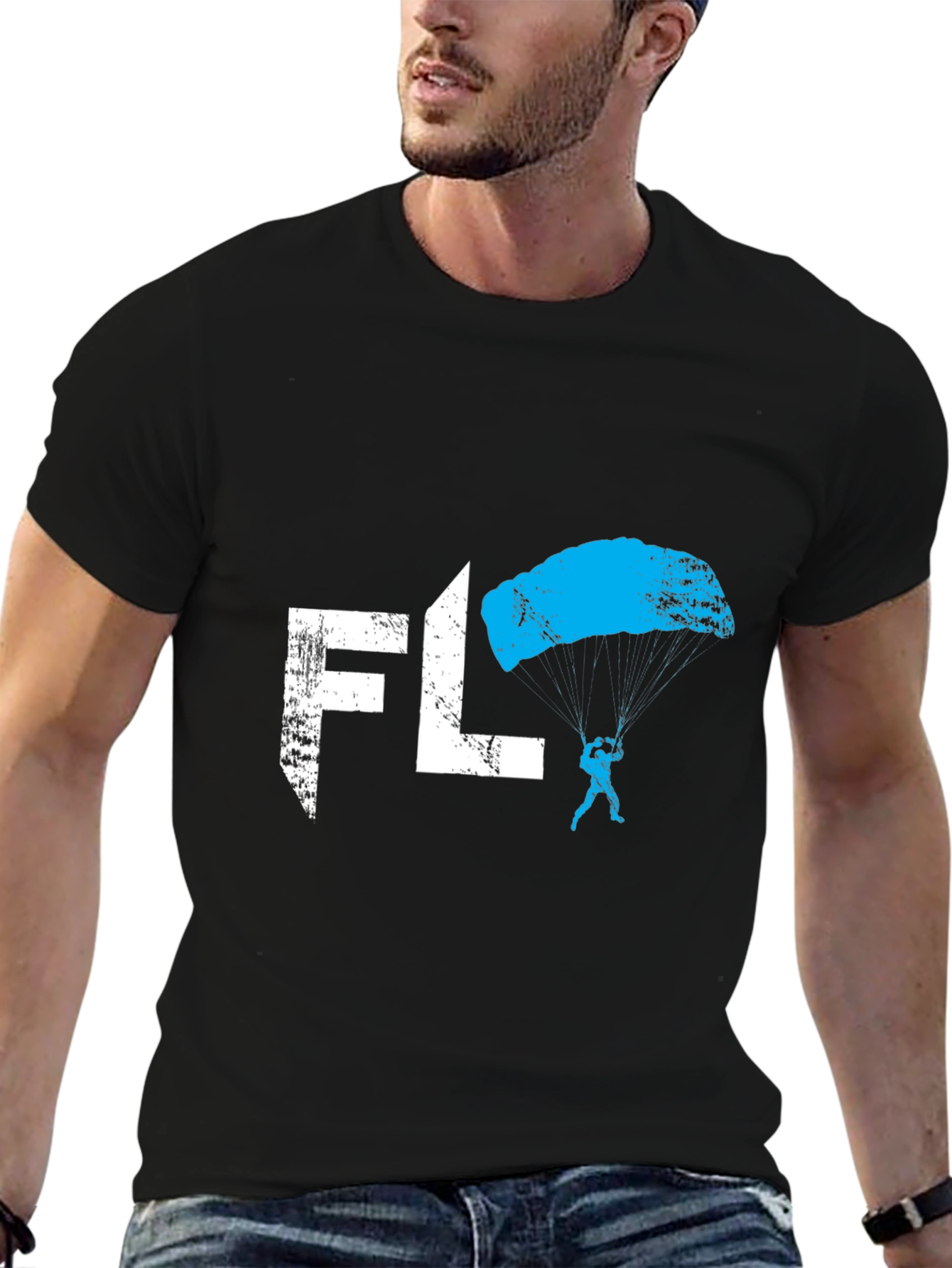FL Skydiving Graphic T-Shirt - Black
