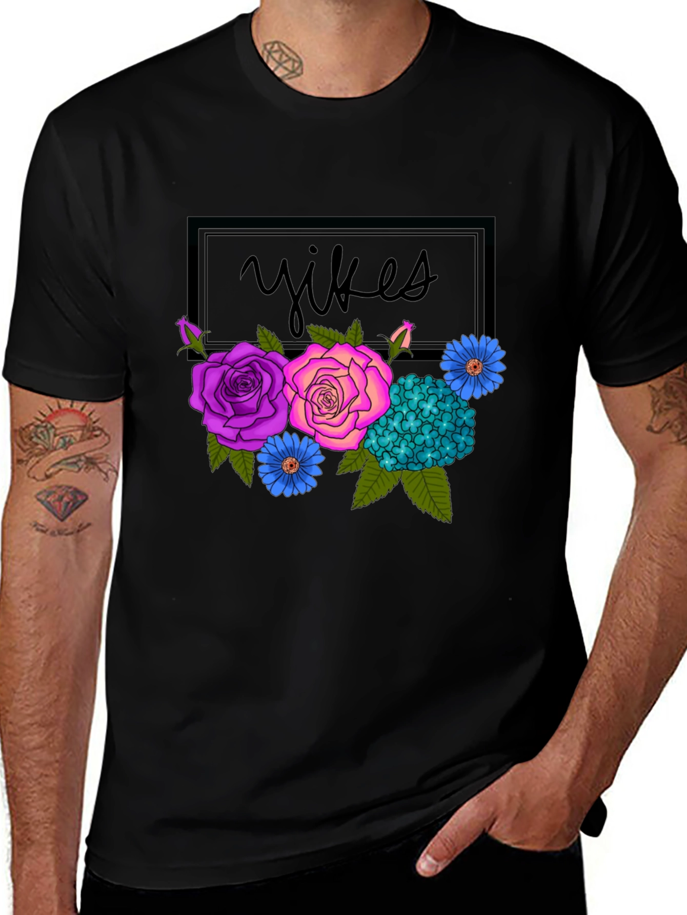 Floral Yikes Graphic Tee - Trendy & Unique!