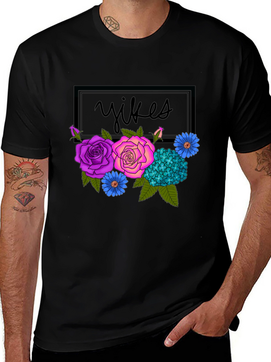 Floral Yikes Graphic Tee - Trendy & Unique!